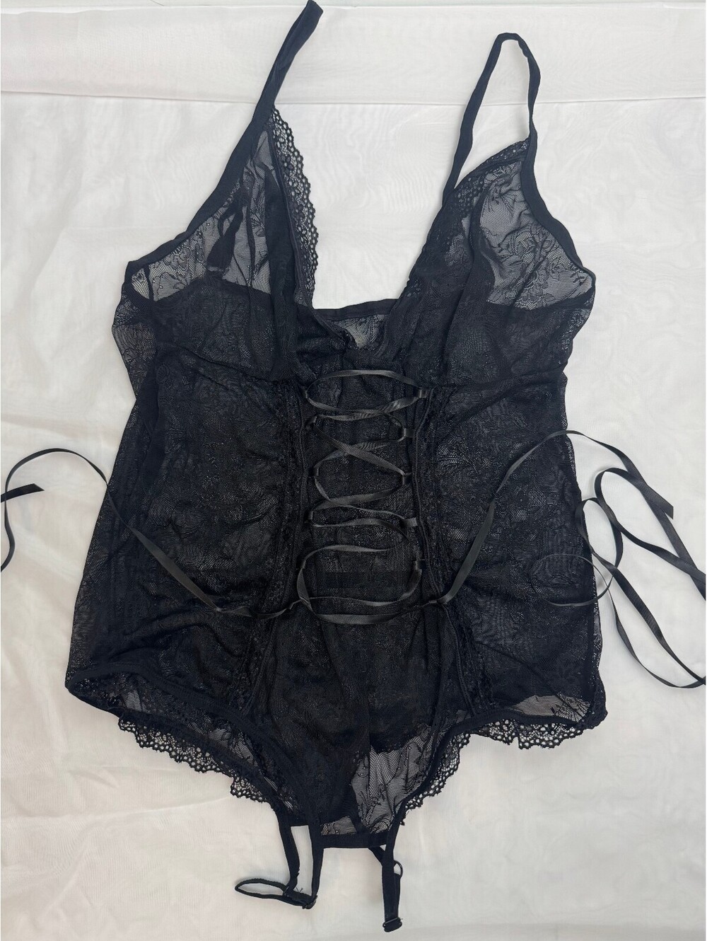 Love Honey Obsessive Slevika Black Lace Bodysuit